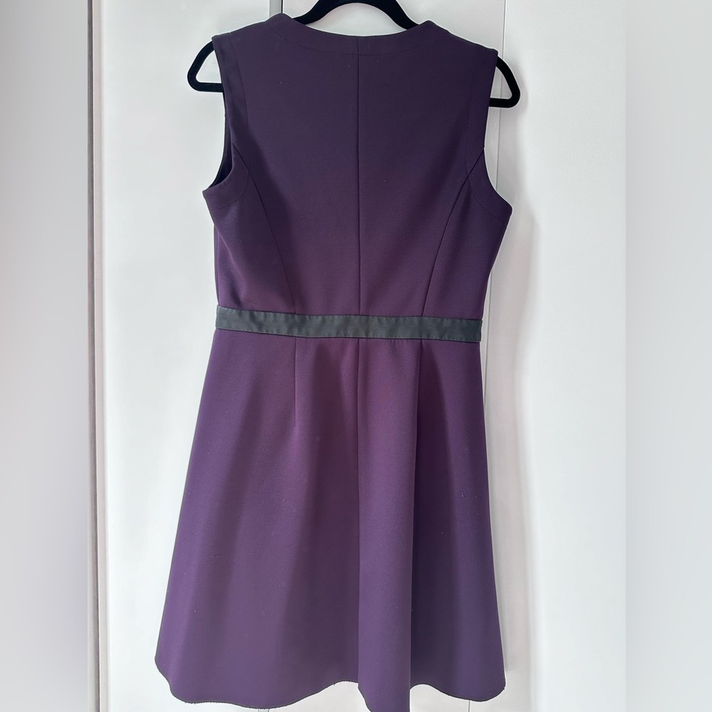 Ivy and blue purple dress with leather details